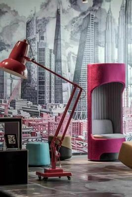 Fabric Upholstered Collaborative Workspace Furniture Hotel Lobby Sofa