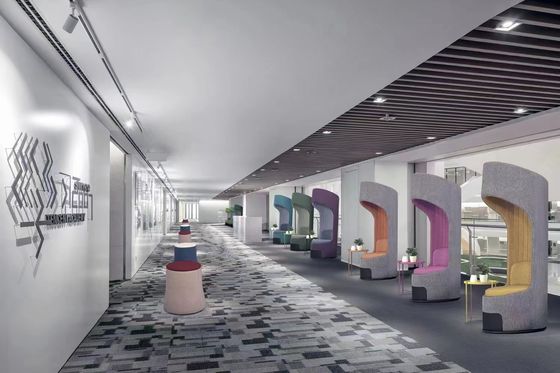 Fabric Upholstered Collaborative Workspace Furniture Hotel Lobby Sofa