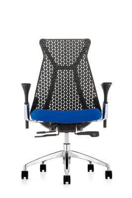 Ergo Meshback Netted Revolving Chair Hermen Miller Moon Black For Workspace